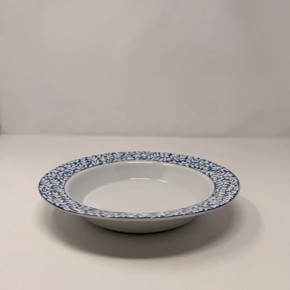 Dansk Trellis Delft Blue Rim Soup Bowl 8.75